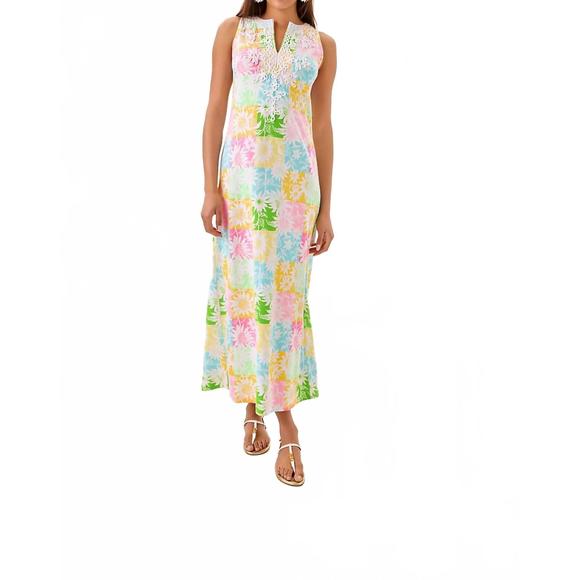 NEW LILLY PULITZER raina maxi dress in multi via sunny sunflowers - Picture 1 of 4